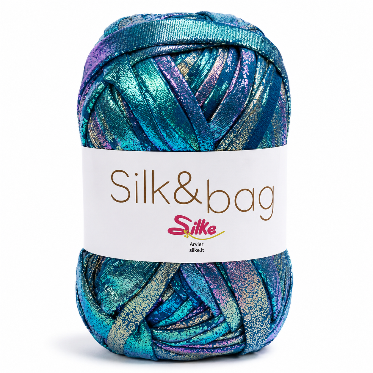 Fettuccia SILK&BAG MADREPERLA - Silke - Colore: 0012 - MULTICOLOR CHIARO MADREPERLA - by LacariaRicami.Store