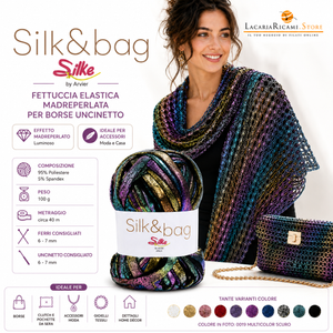 Fettuccia SILK&BAG MADREPERLA - Silke - Colore: - by LacariaRicami.Store