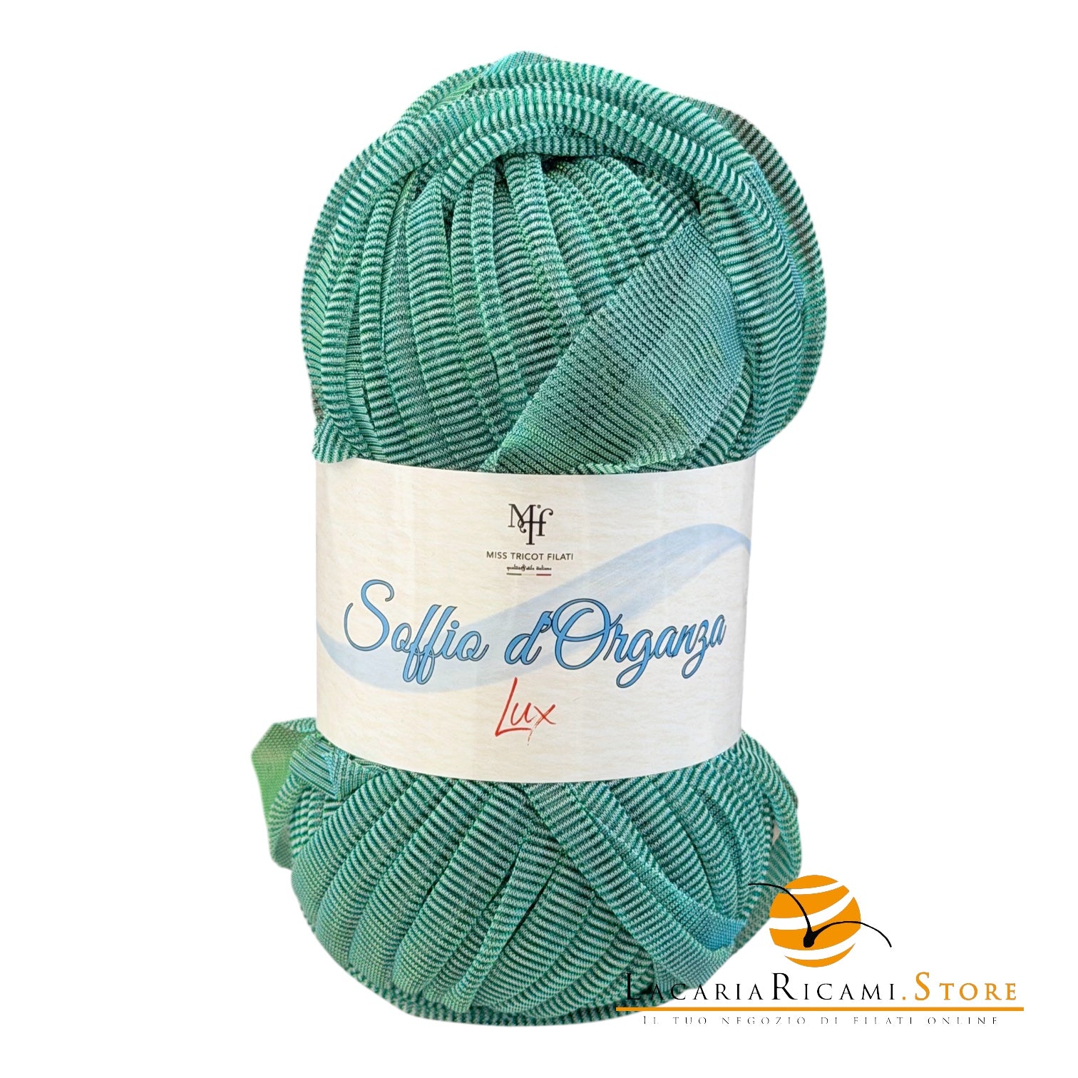 Microfibra Soffio D'Organza Lux - Miss Tricot Filati - Colore: 50 - VERDE LUX MIX COLOR - by LacariaRicami.Store