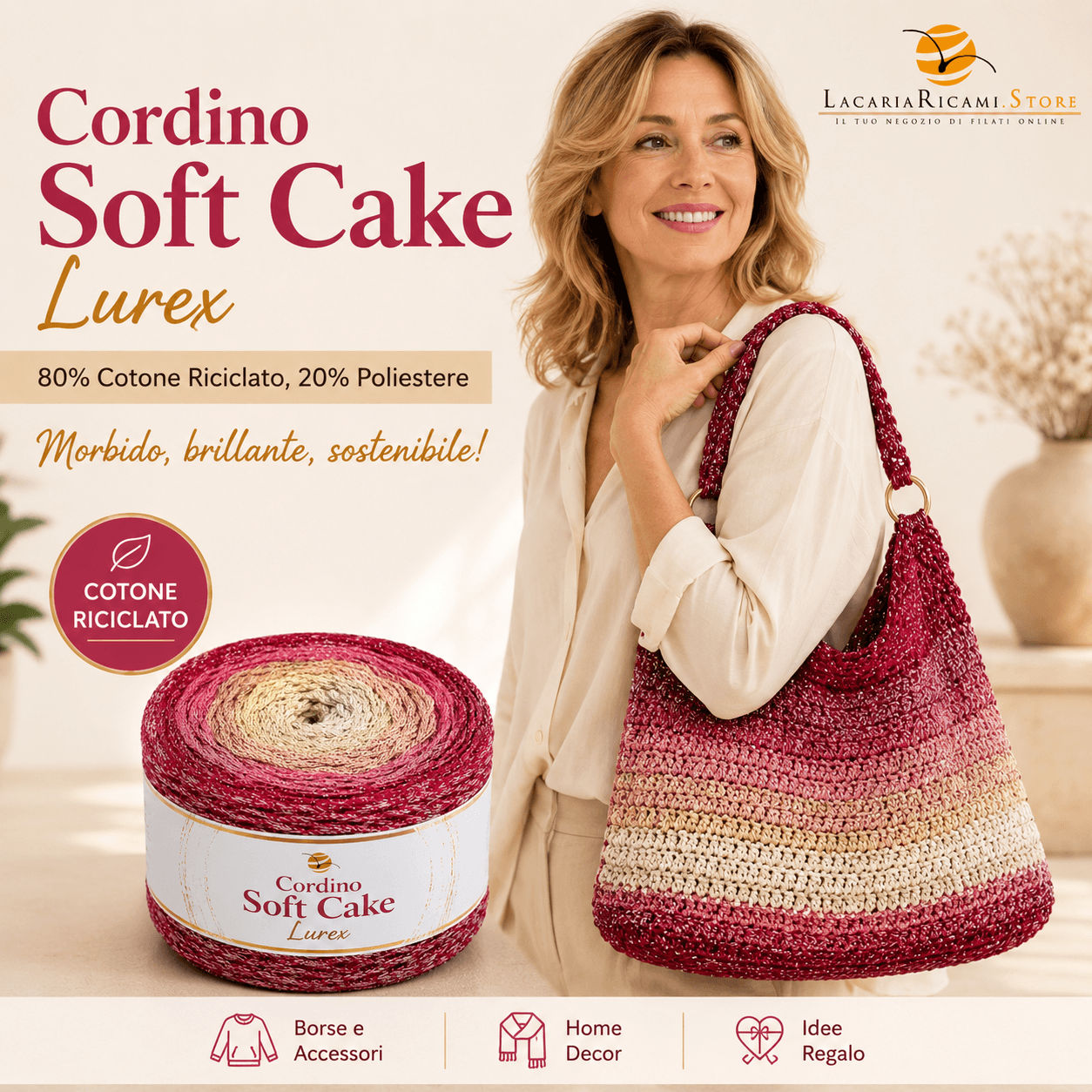 Cordino Soft Cake Lurex