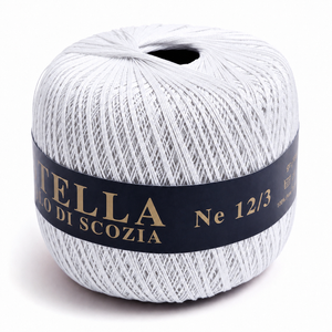Cotone Filo di Scozia STELLA 12/3 (Tit.: 8)- GPTEX - Colore: 01 - BIANCO - by LacariaRicami.Store