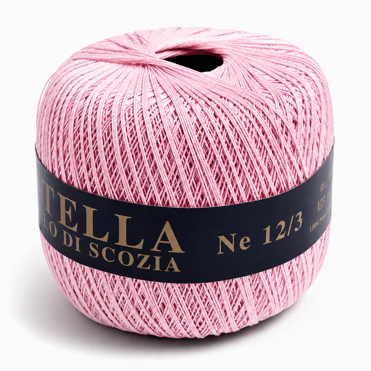 Cotone Filo di Scozia STELLA 12/3 (Tit.: 8)- GPTEX - Colore: 07 - ROSA - by LacariaRicami.Store