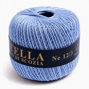 Cotone Filo di Scozia STELLA 12/3 (Tit.: 8)- GPTEX - Colore: 09 - AZZURRO BABY - by LacariaRicami.Store