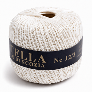 Cotone Filo di Scozia STELLA 12/3 (Tit.: 8)- GPTEX - Colore: 100 - AVORIO - by LacariaRicami.Store