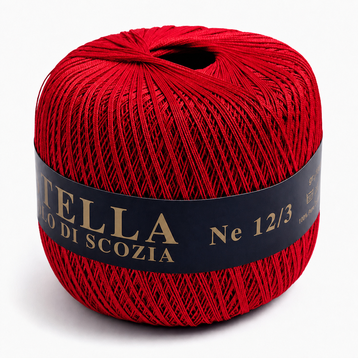 Cotone Filo di Scozia STELLA 12/3 (Tit.: 8)- GPTEX - Colore: 13 - ROSSO - by LacariaRicami.Store