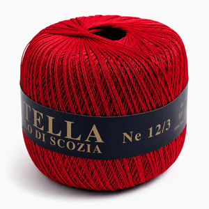 Cotone Filo di Scozia STELLA 12/3 (Tit.: 8)- GPTEX - Colore: 13 - ROSSO - by LacariaRicami.Store