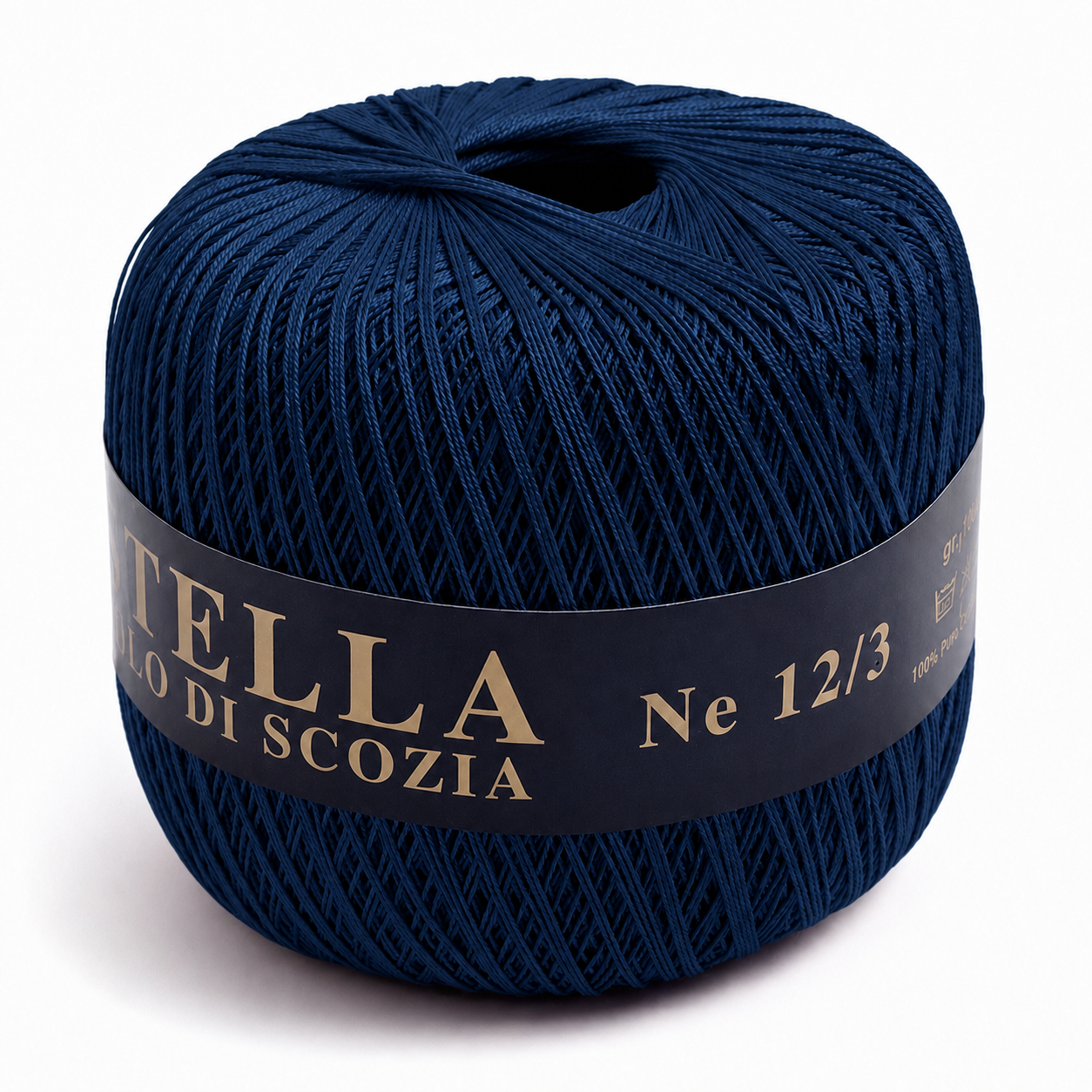 Cotone Filo di Scozia STELLA 12/3 (Tit.: 8)- GPTEX - Colore: 19 - BLU SCURO - by LacariaRicami.Store