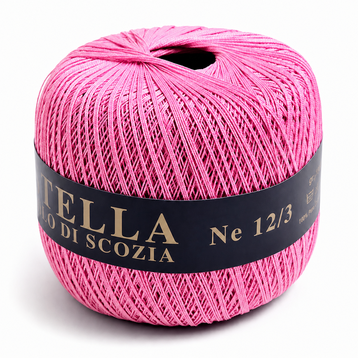 Cotone Filo di Scozia STELLA 12/3 (Tit.: 8)- GPTEX - Colore: 28 - ROSA FORTE - by LacariaRicami.Store