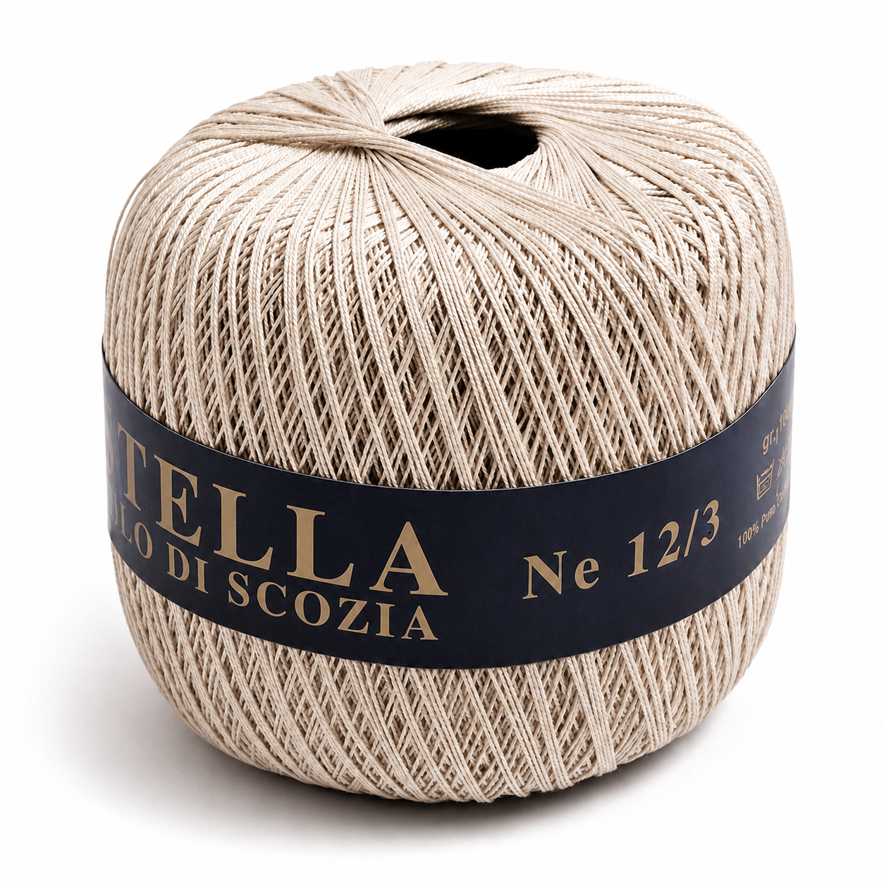 Cotone Filo di Scozia STELLA 12/3 (Tit.: 8)- GPTEX - Colore: 39 - ECRÚ - by LacariaRicami.Store