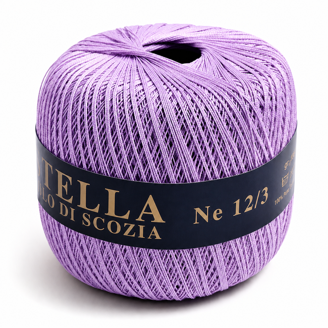 Cotone Filo di Scozia STELLA 12/3 (Tit.: 8)- GPTEX - Colore: 45 - GLICINE - by LacariaRicami.Store