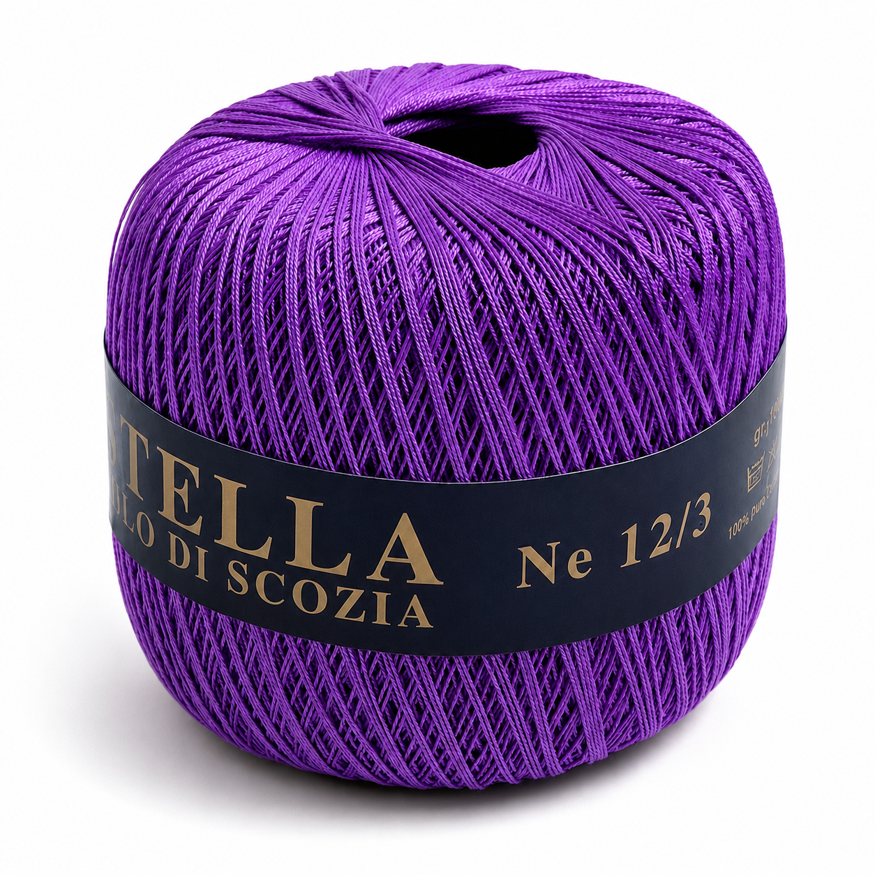Cotone Filo di Scozia STELLA 12/3 (Tit.: 8)- GPTEX - Colore: 50 - VIOLA - by LacariaRicami.Store
