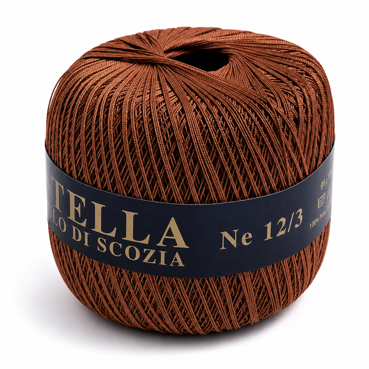 Cotone Filo di Scozia STELLA 12/3 (Tit.: 8)- GPTEX - Colore: 56 - MARRONE - by LacariaRicami.Store