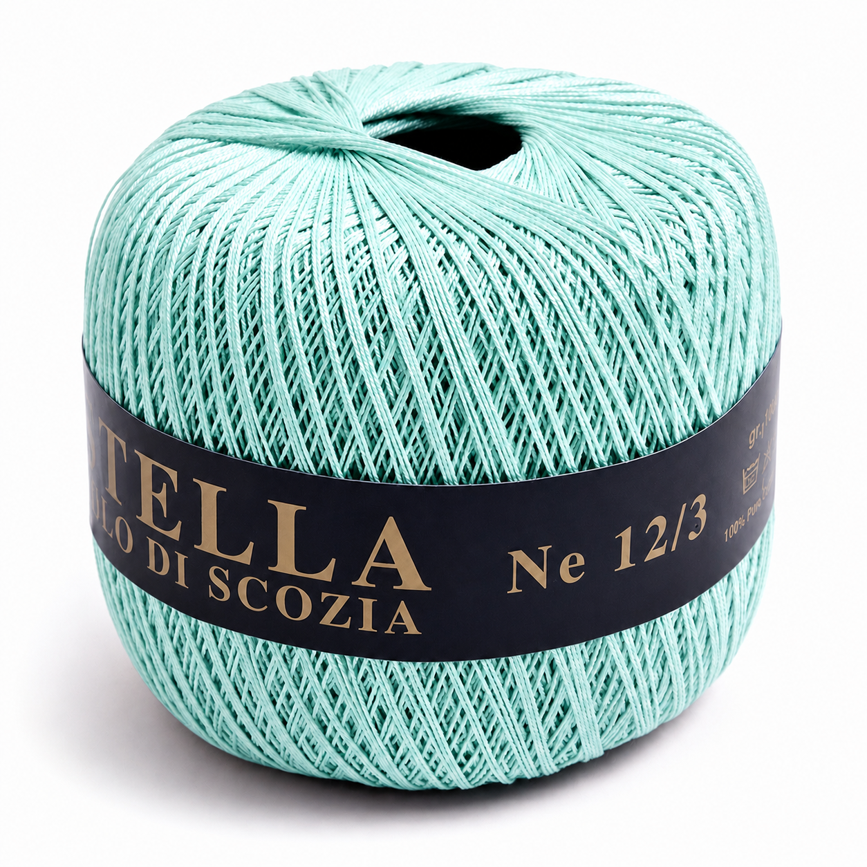 Cotone Filo di Scozia STELLA 12/3 (Tit.: 8)- GPTEX - Colore: 57 - VERDE ACQUA - by LacariaRicami.Store