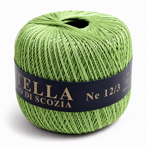 Cotone Filo di Scozia STELLA 12/3 (Tit.: 8)- GPTEX - Colore: 576 - VERDE MELA - by LacariaRicami.Store