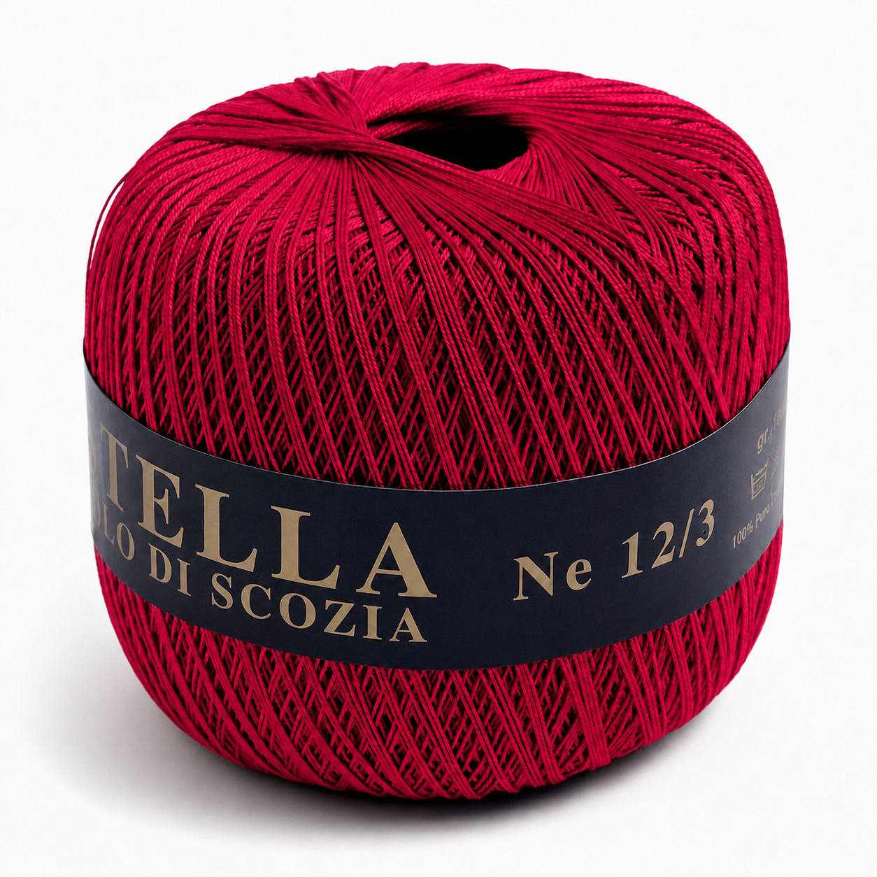 Cotone Filo di Scozia STELLA 12/3 (Tit.: 8)- GPTEX - Colore: 620 - RUBINO - by LacariaRicami.Store