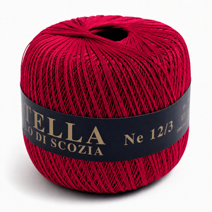 Cotone Filo di Scozia STELLA 12/3 (Tit.: 8)- GPTEX - Colore: 620 - RUBINO - by LacariaRicami.Store
