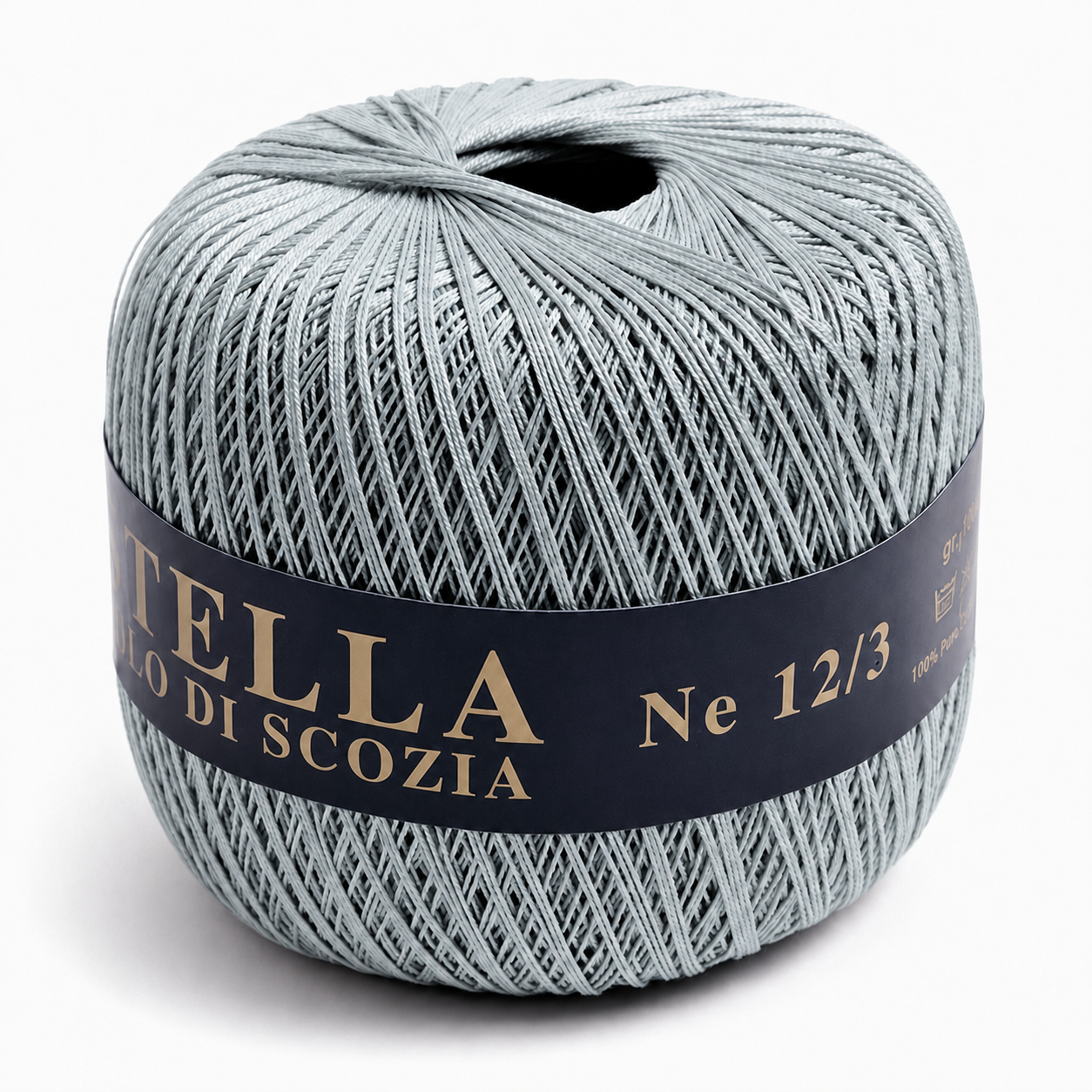 Cotone Filo di Scozia STELLA 12/3 (Tit.: 8)- GPTEX - Colore: 630 - GRIGIO - by LacariaRicami.Store