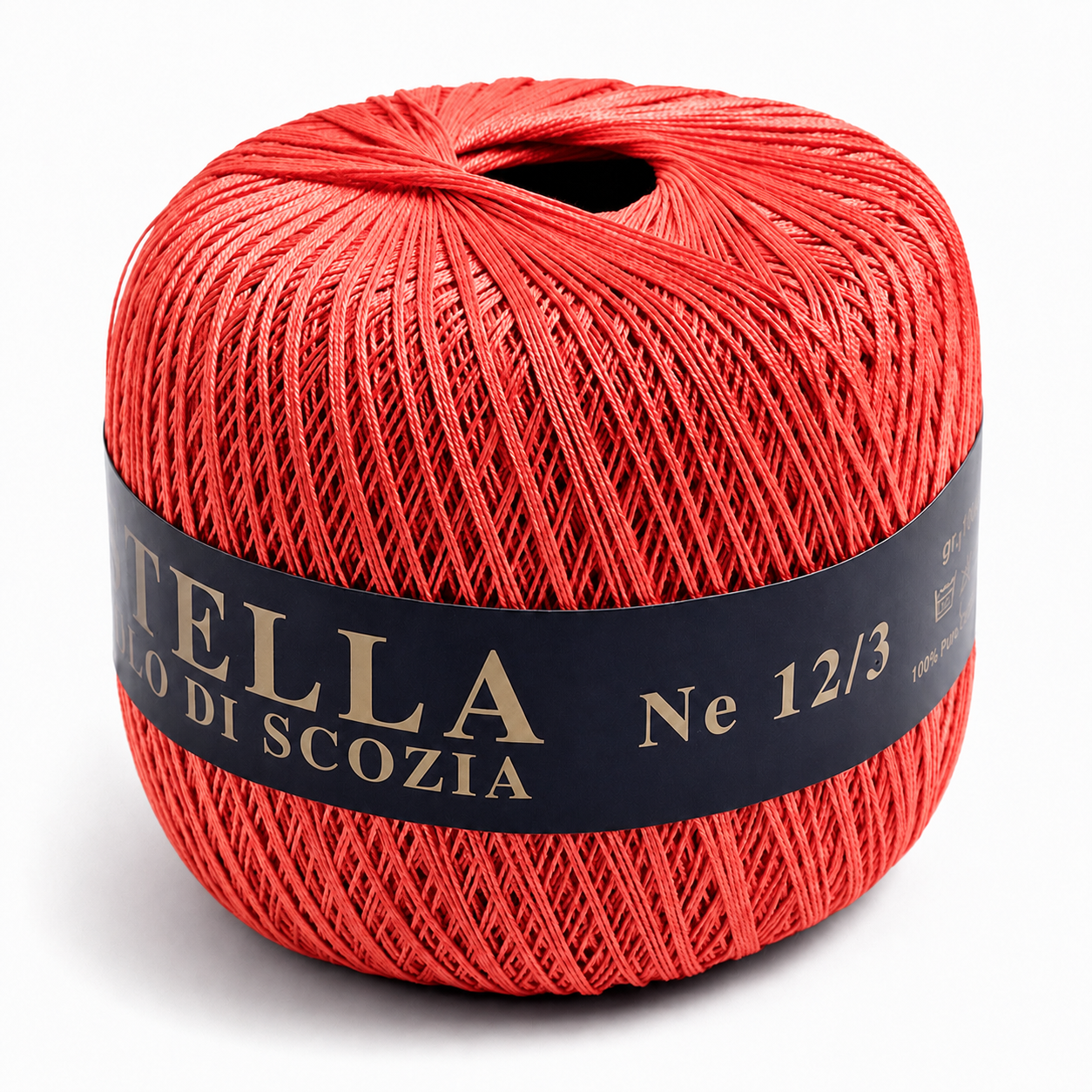 Cotone Filo di Scozia STELLA 12/3 (Tit.: 8)- GPTEX - Colore: 645 - CORALLO - by LacariaRicami.Store
