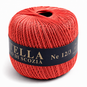 Cotone Filo di Scozia STELLA 12/3 (Tit.: 8)- GPTEX - Colore: 645 - CORALLO - by LacariaRicami.Store
