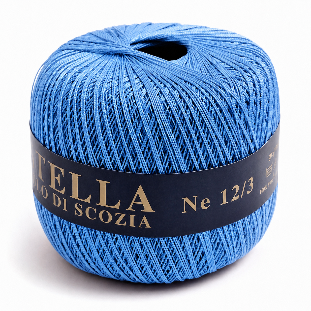 Cotone Filo di Scozia STELLA 12/3 (Tit.: 8)- GPTEX - Colore: 70 - AZZURRO - by LacariaRicami.Store
