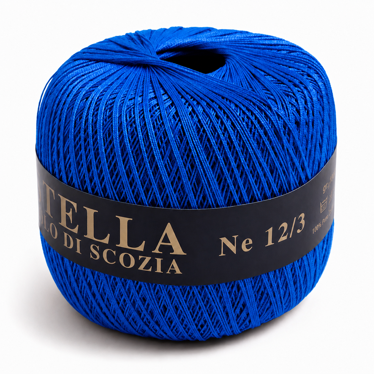 Cotone Filo di Scozia STELLA 12/3 (Tit.: 8)- GPTEX - Colore: 77 - BLU ELETTRICO - by LacariaRicami.Store