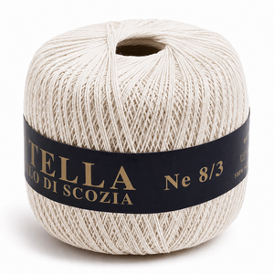 Cotone Filo di Scozia STELLA 8/3 (Tit.: 5) - GPTEX - Colore: 02 - PANNA - by LacariaRicami.Store
