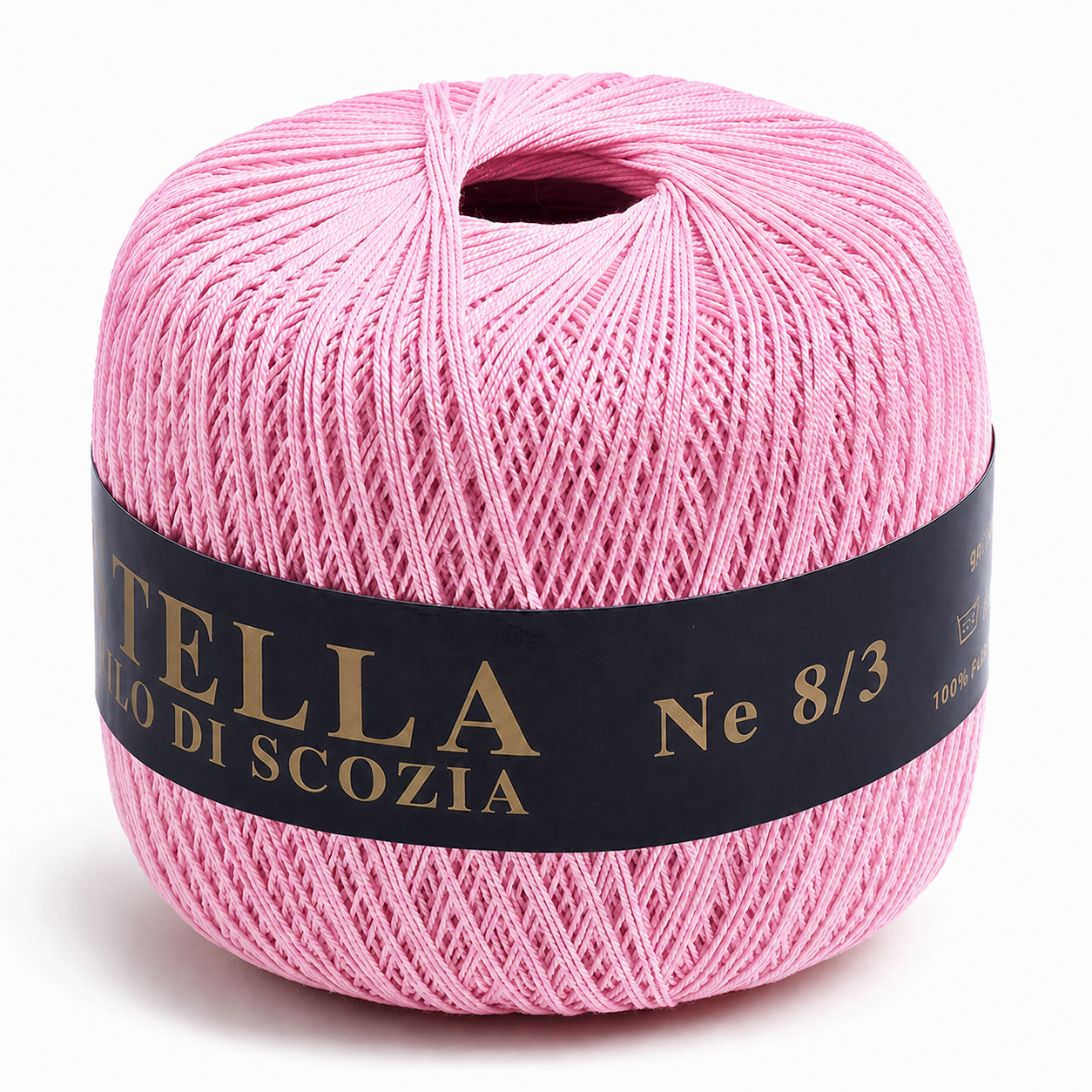 Cotone Filo di Scozia STELLA 8/3 (Tit.: 5) - GPTEX - Colore: 07 - ROSA - by LacariaRicami.Store