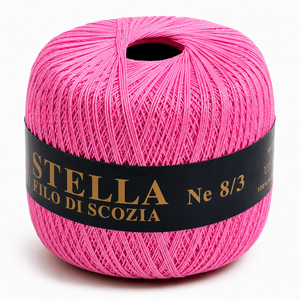 Cotone Filo di Scozia STELLA 8/3 (Tit.: 5) - GPTEX - Colore: 28 - ROSA - by LacariaRicami.Store