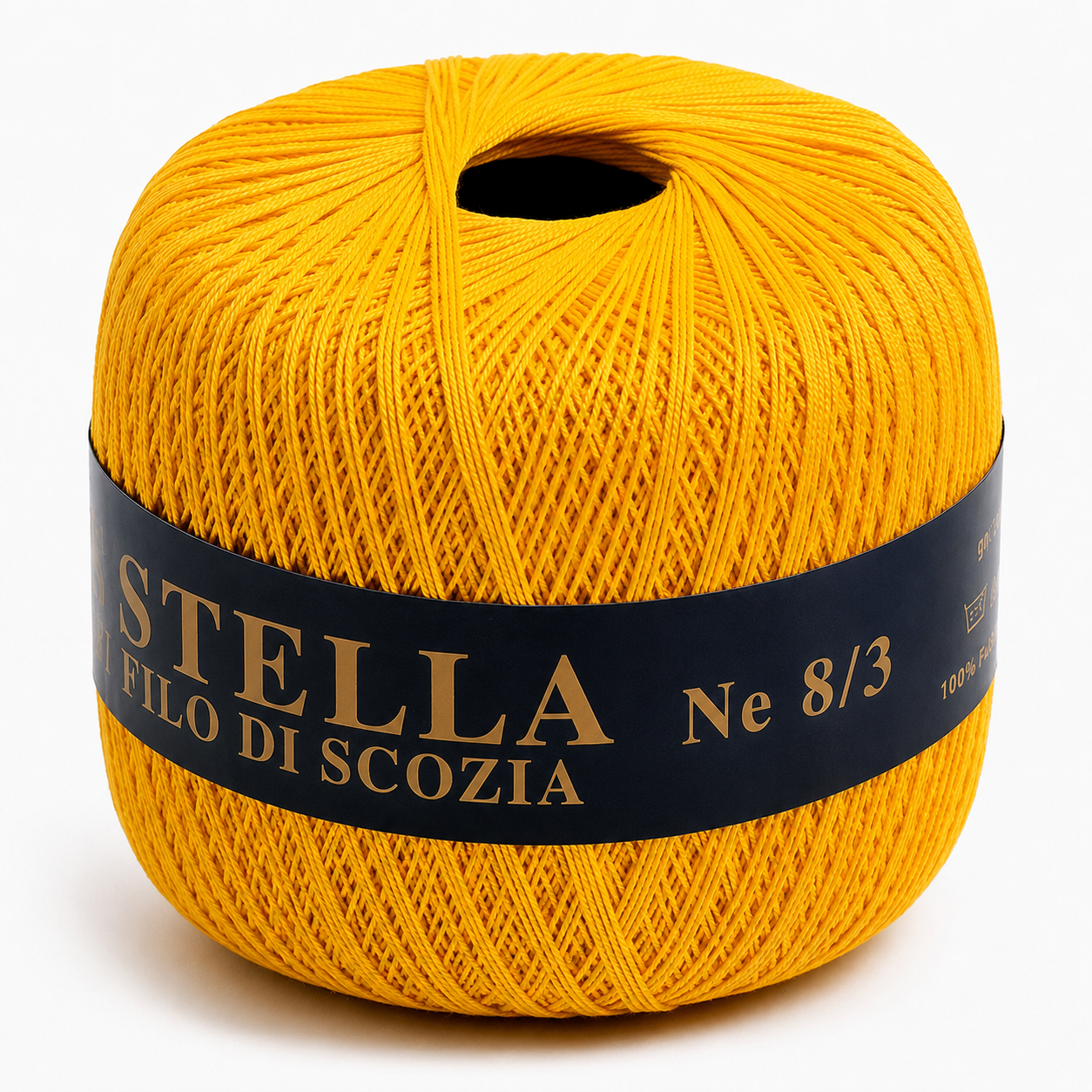 Cotone Filo di Scozia STELLA 8/3 (Tit.: 5) - GPTEX - Colore: 36 - GIALLO - by LacariaRicami.Store