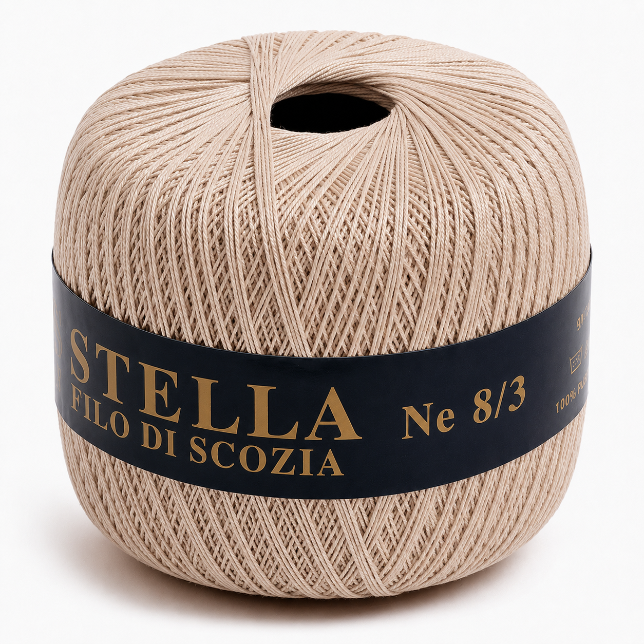 Cotone Filo di Scozia STELLA 8/3 (Tit.: 5) - GPTEX - Colore: 39 - ECRÚ - by LacariaRicami.Store