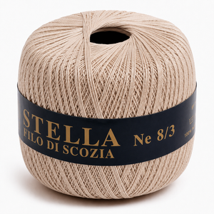 Cotone Filo di Scozia STELLA 8/3 (Tit.: 5) - GPTEX - Colore: 39 - ECRÚ - by LacariaRicami.Store