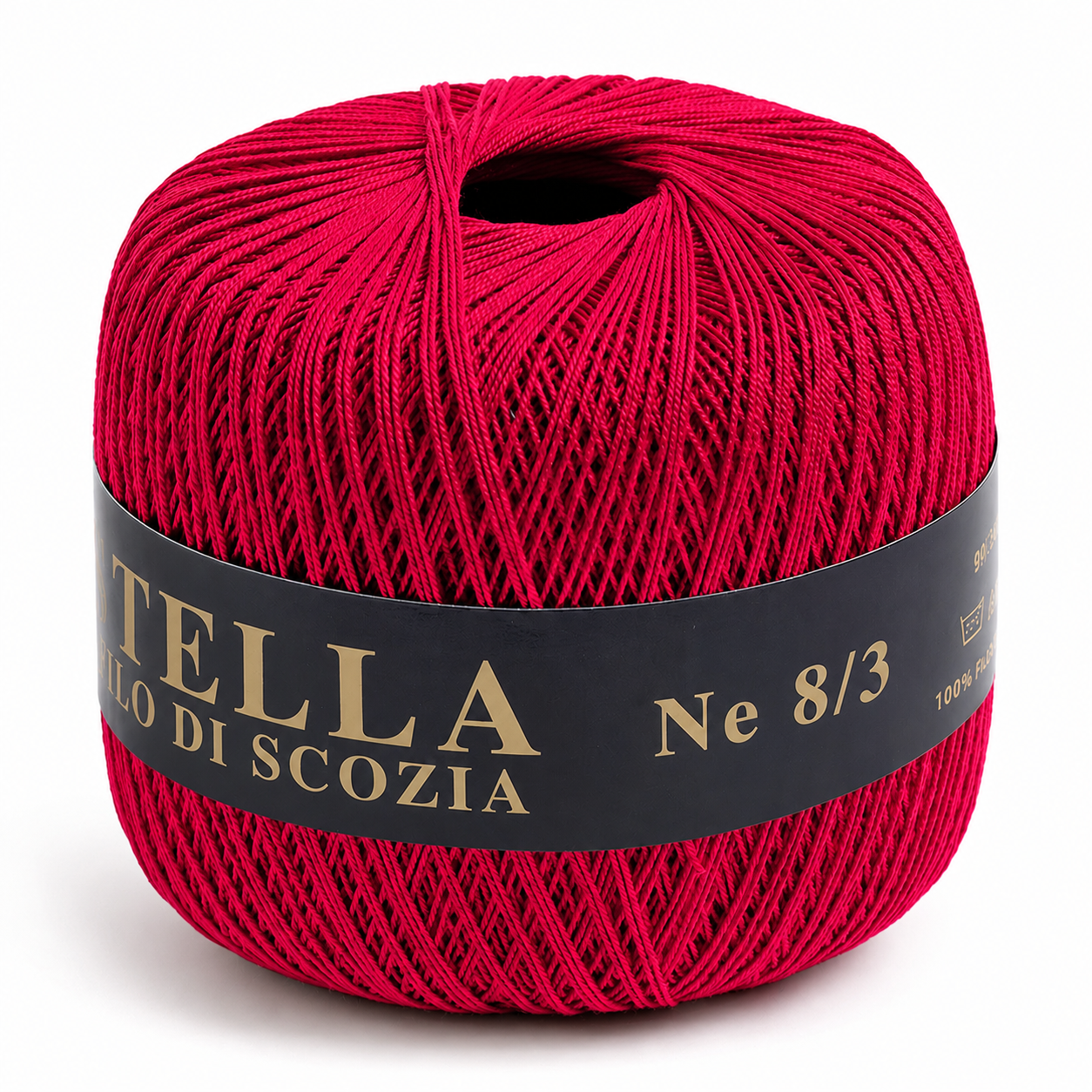 Cotone Filo di Scozia STELLA 8/3 (Tit.: 5) - GPTEX - Colore: 620 - RUBINO - by LacariaRicami.Store