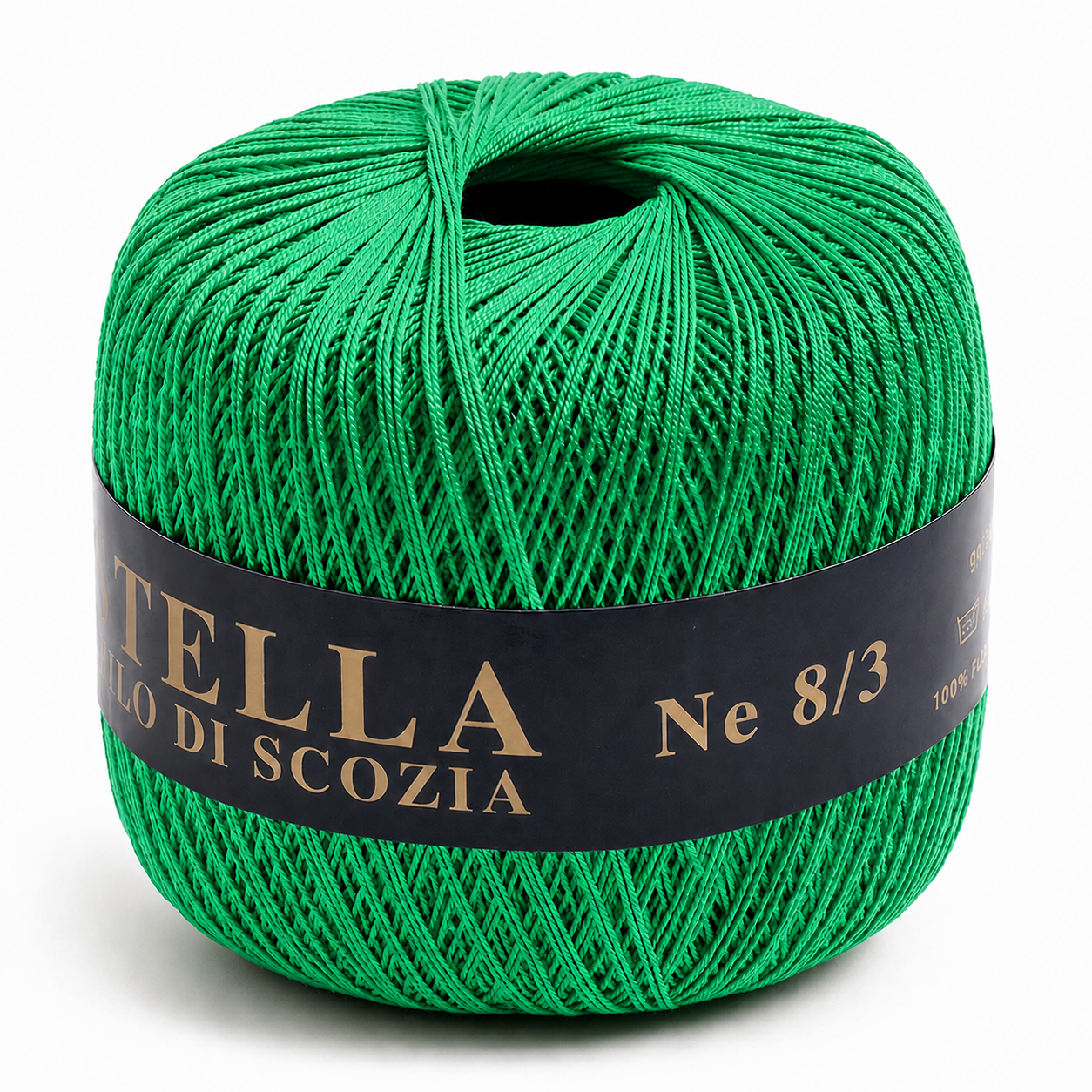 Cotone Filo di Scozia STELLA 8/3 (Tit.: 5) - GPTEX - Colore: 623 - VERDE BANDIERA - by LacariaRicami.Store