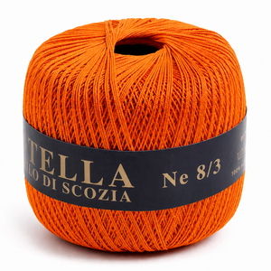 Cotone Filo di Scozia STELLA 8/3 (Tit.: 5) - GPTEX - Colore: 624 - ARANCIO - by LacariaRicami.Store