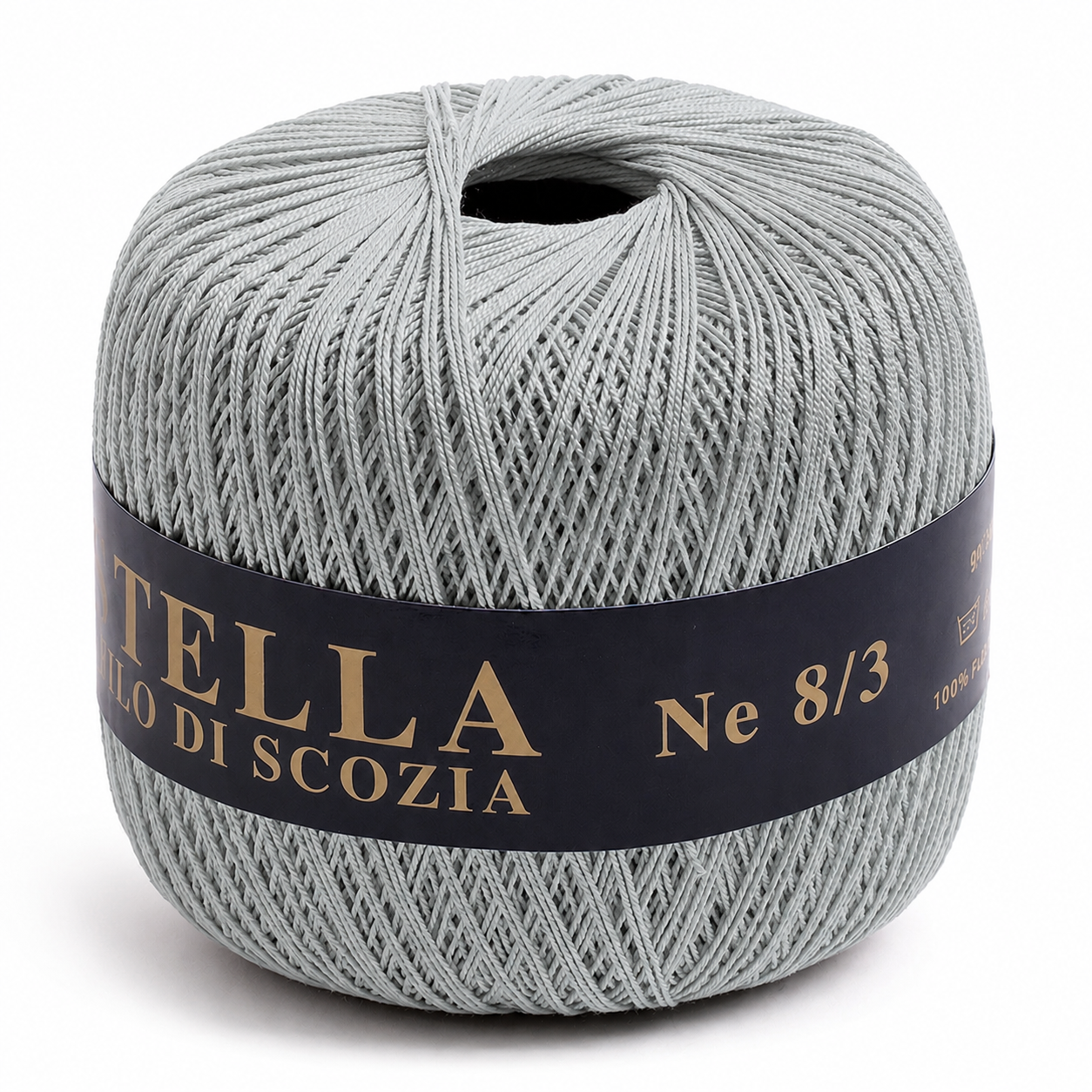 Cotone Filo di Scozia STELLA 8/3 (Tit.: 5) - GPTEX - Colore: 630 - GRIGIO CHIARO - by LacariaRicami.Store