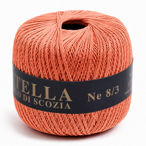 Cotone Filo di Scozia STELLA 8/3 (Tit.: 5) - GPTEX - Colore: 81 - SALMONE - by LacariaRicami.Store