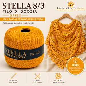 Cotone Filo di Scozia STELLA 8/3 (Tit.: 5) - GPTEX - Colore: - by LacariaRicami.Store