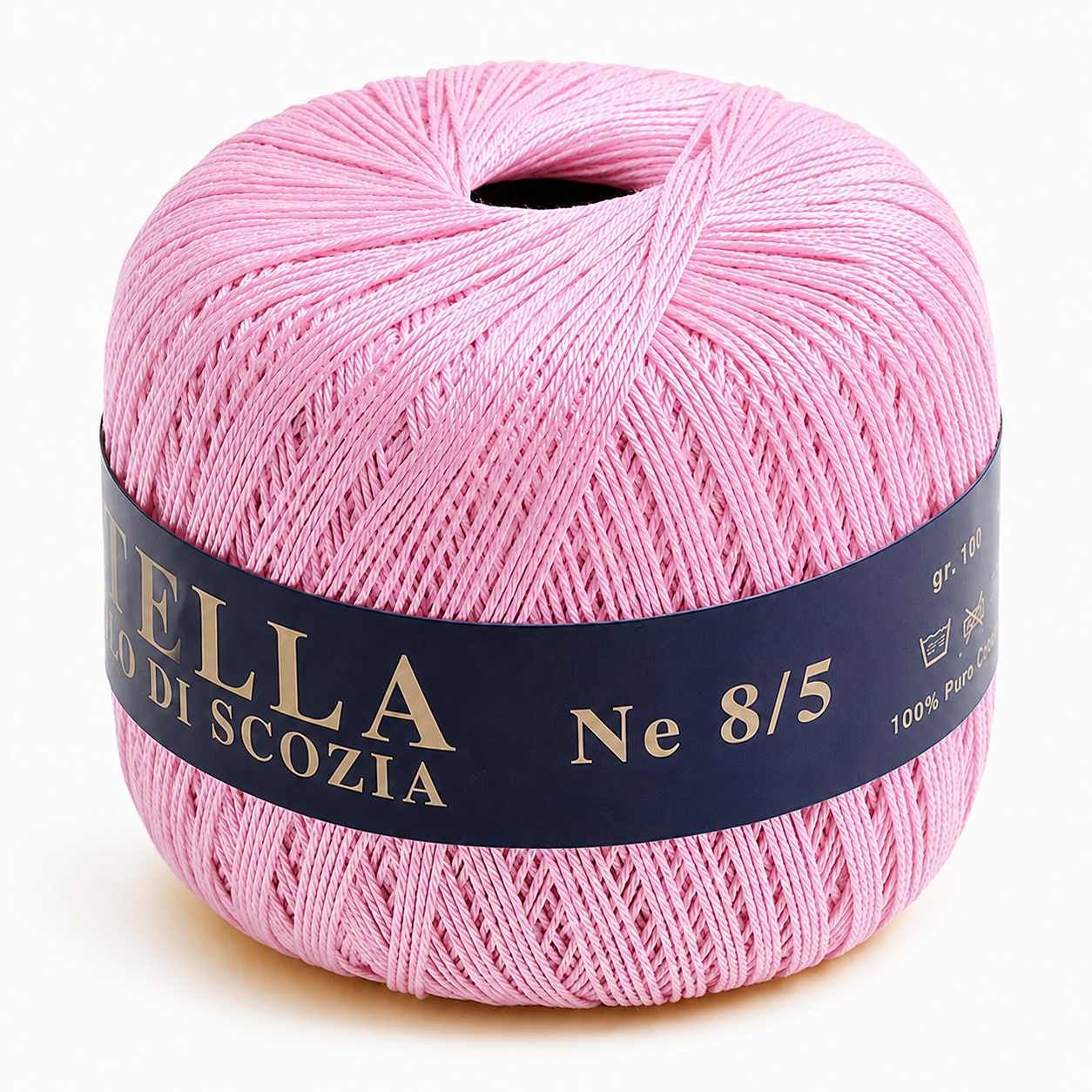 Cotone Filo di Scozia STELLA 8/5 (Tit.: 3) - GPTEX - Colore: 07 - ROSA - by LacariaRicami.Store