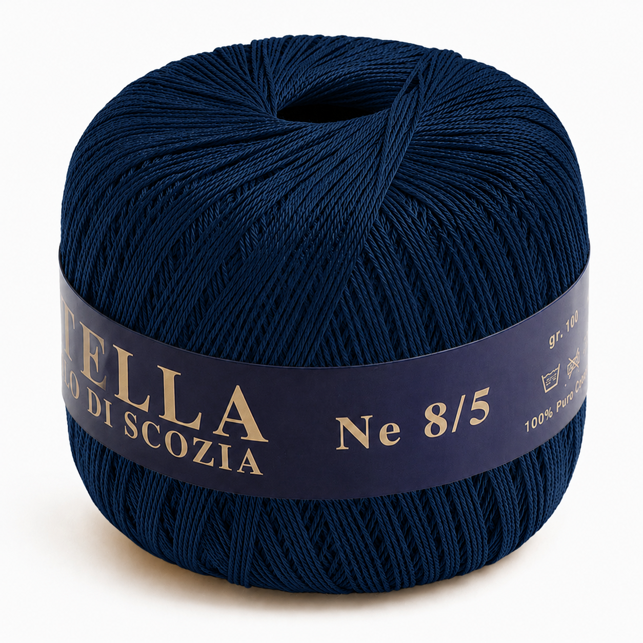 Cotone Filo di Scozia STELLA 8/5 (Tit.: 3) - GPTEX - Colore: 19 - BLU SCURO - by LacariaRicami.Store