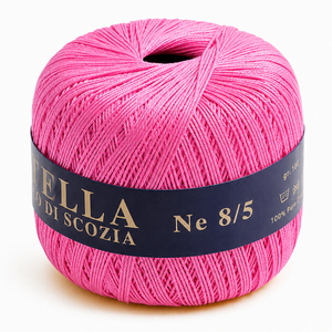 Cotone Filo di Scozia STELLA 8/5 (Tit.: 3) - GPTEX - Colore: 28 - ROSA FORTE - by LacariaRicami.Store