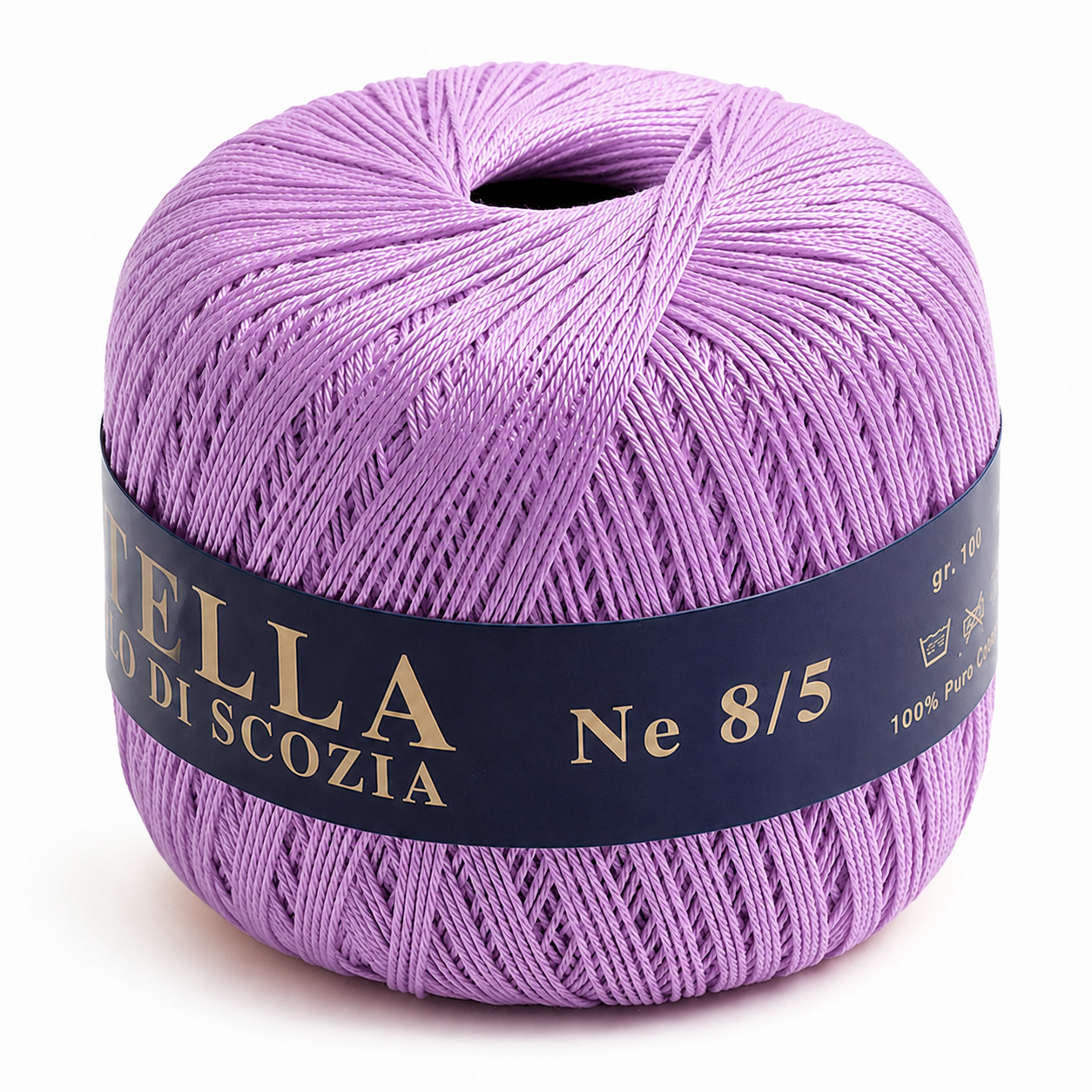 Cotone Filo di Scozia STELLA 8/5 (Tit.: 3) - GPTEX - Colore: 45 - GLICINE - by LacariaRicami.Store
