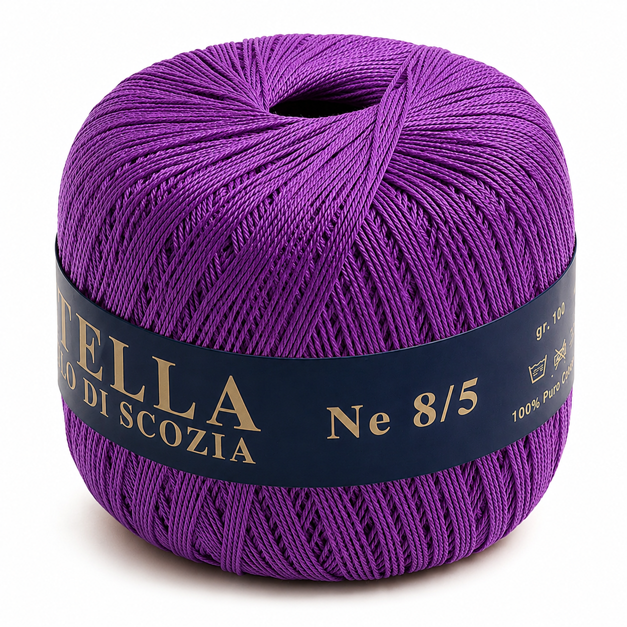 Cotone Filo di Scozia STELLA 8/5 (Tit.: 3) - GPTEX - Colore: 50 - VIOLA - by LacariaRicami.Store