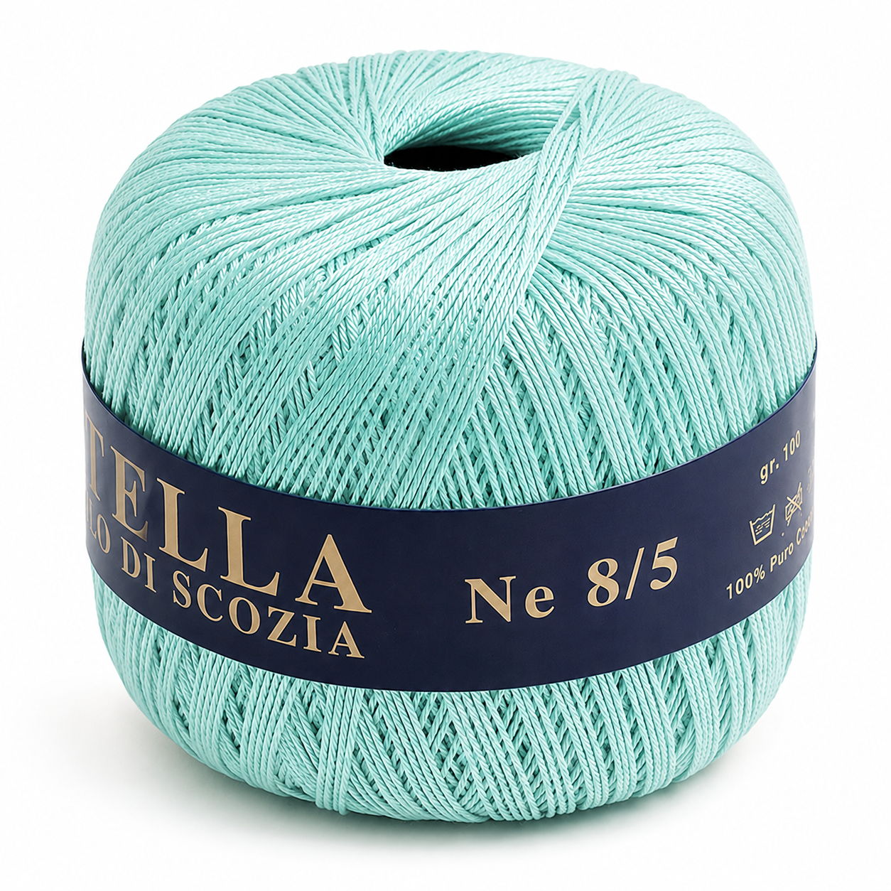 Cotone Filo di Scozia STELLA 8/5 (Tit.: 3) - GPTEX - Colore: 57 - VERDE ACQUA - by LacariaRicami.Store