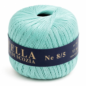 Cotone Filo di Scozia STELLA 8/5 (Tit.: 3) - GPTEX - Colore: 57 - VERDE ACQUA - by LacariaRicami.Store
