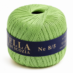 Cotone Filo di Scozia STELLA 8/5 (Tit.: 3) - GPTEX - Colore: 576 - VERDE MELA - by LacariaRicami.Store