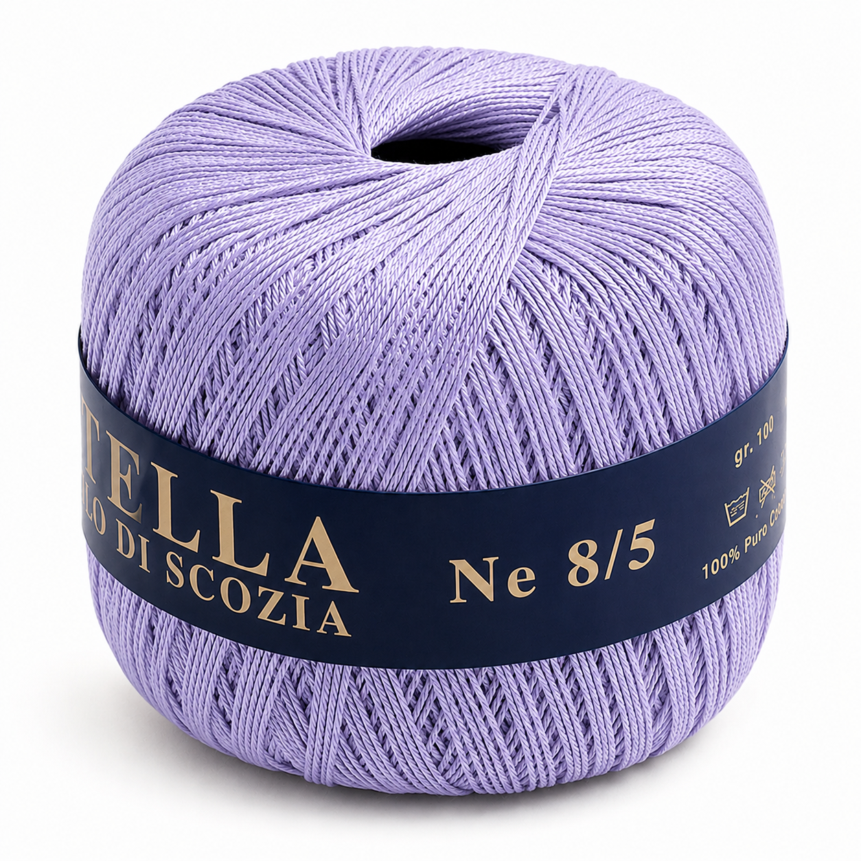 Cotone Filo di Scozia STELLA 8/5 (Tit.: 3) - GPTEX - Colore: 60 - LILLA CHIARO - by LacariaRicami.Store