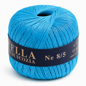 Cotone Filo di Scozia STELLA 8/5 (Tit.: 3) - GPTEX - Colore: 610 - TURCHESE - by LacariaRicami.Store