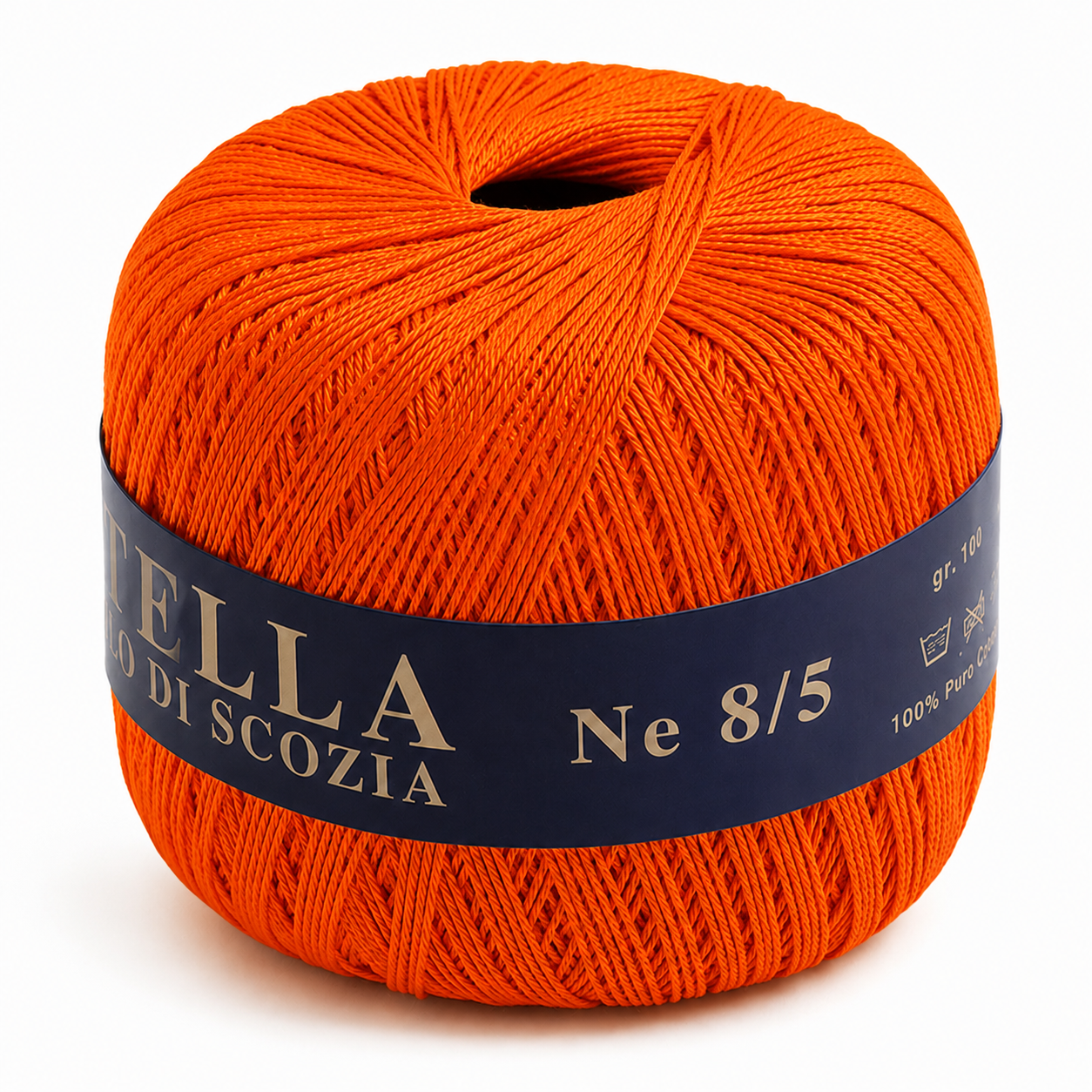Cotone Filo di Scozia STELLA 8/5 (Tit.: 3) - GPTEX - Colore: 624 - ARANCIO - by LacariaRicami.Store