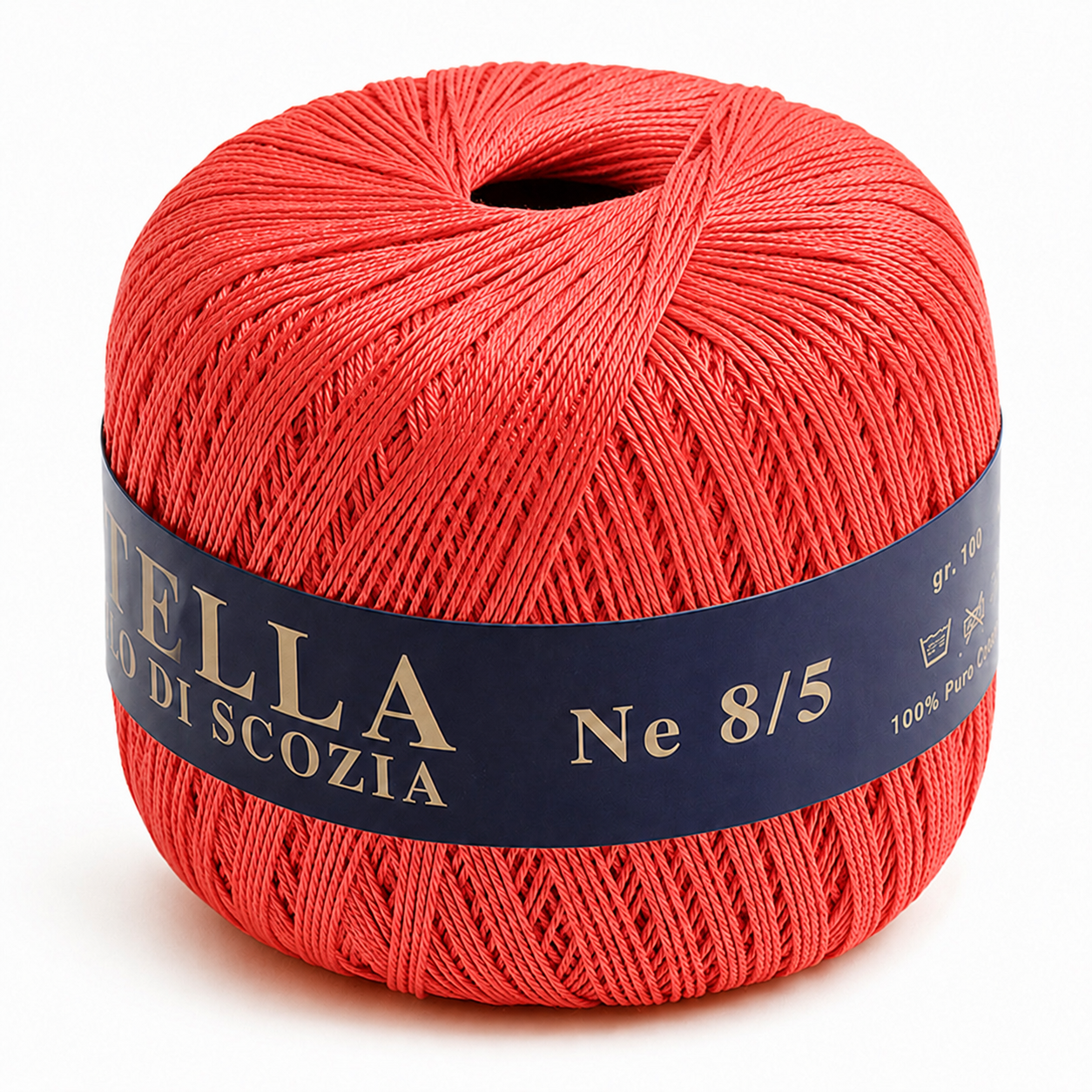 Cotone Filo di Scozia STELLA 8/5 (Tit.: 3) - GPTEX - Colore: 645 - CORALLO - by LacariaRicami.Store