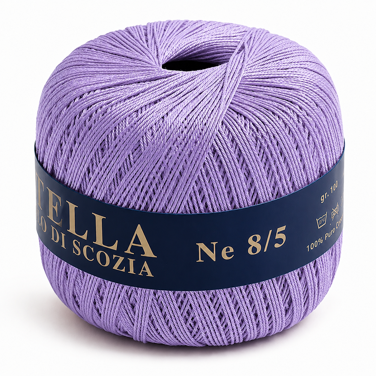 Cotone Filo di Scozia STELLA 8/5 (Tit.: 3) - GPTEX - Colore: 655 - LILLA - by LacariaRicami.Store